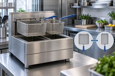 Fryer basket size: check the batch before the tank volume