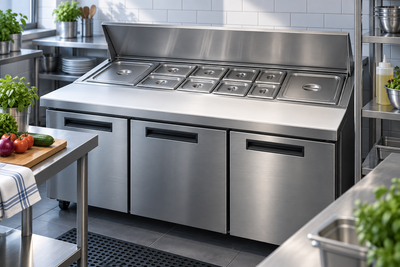 Map ingredient pans before buying a prep fridge