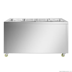 Heated Food Display without Glass Top Hold 4x1/1 GN Pans 1460x790x845mm