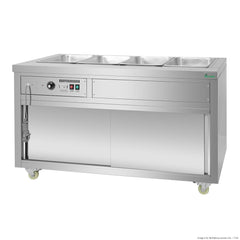 Heated Food Display without Glass Top Hold 4x1/1 GN Pans 1460x790x845mm