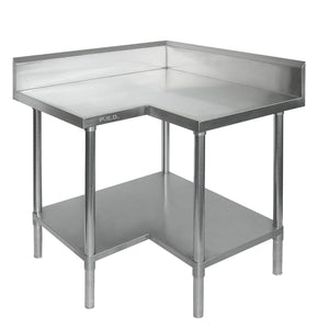 Modular Systems 0900-7-WBCB Economic Corner Workbench,100mm Splashback & Undershelf