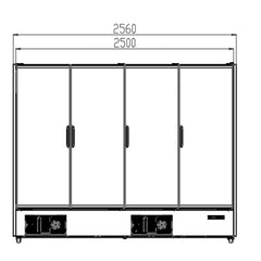 Saltas Multideck Fridge 4 Door Display Self Serve MDS2500
