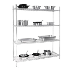 Vogue 4 Tier Wire Tower Unit Shelving Kit 460 or 610mm Depth