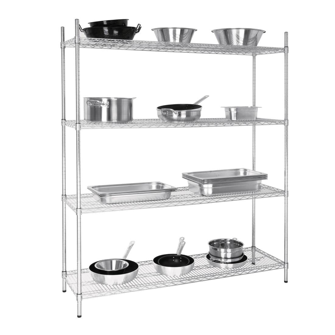 Vogue 4 Tier Wire Tower Unit Shelving Kit 460 or 610mm Depth