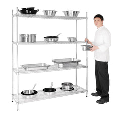 Vogue 4 Tier Wire Tower Unit Shelving Kit 460 or 610mm Depth