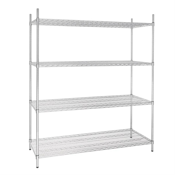 Vogue 4 Tier Wire Tower Unit Shelving Kit 460 or 610mm Depth