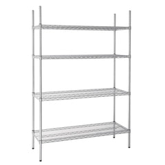 Vogue 4 Tier Wire Tower Unit Shelving Kit 460 or 610mm Depth