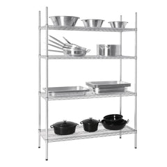 Vogue 4 Tier Wire Tower Unit Shelving Kit 460 or 610mm Depth