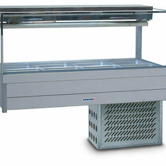 Roband Square Glass Refrigerated Display Bar, 8 pans