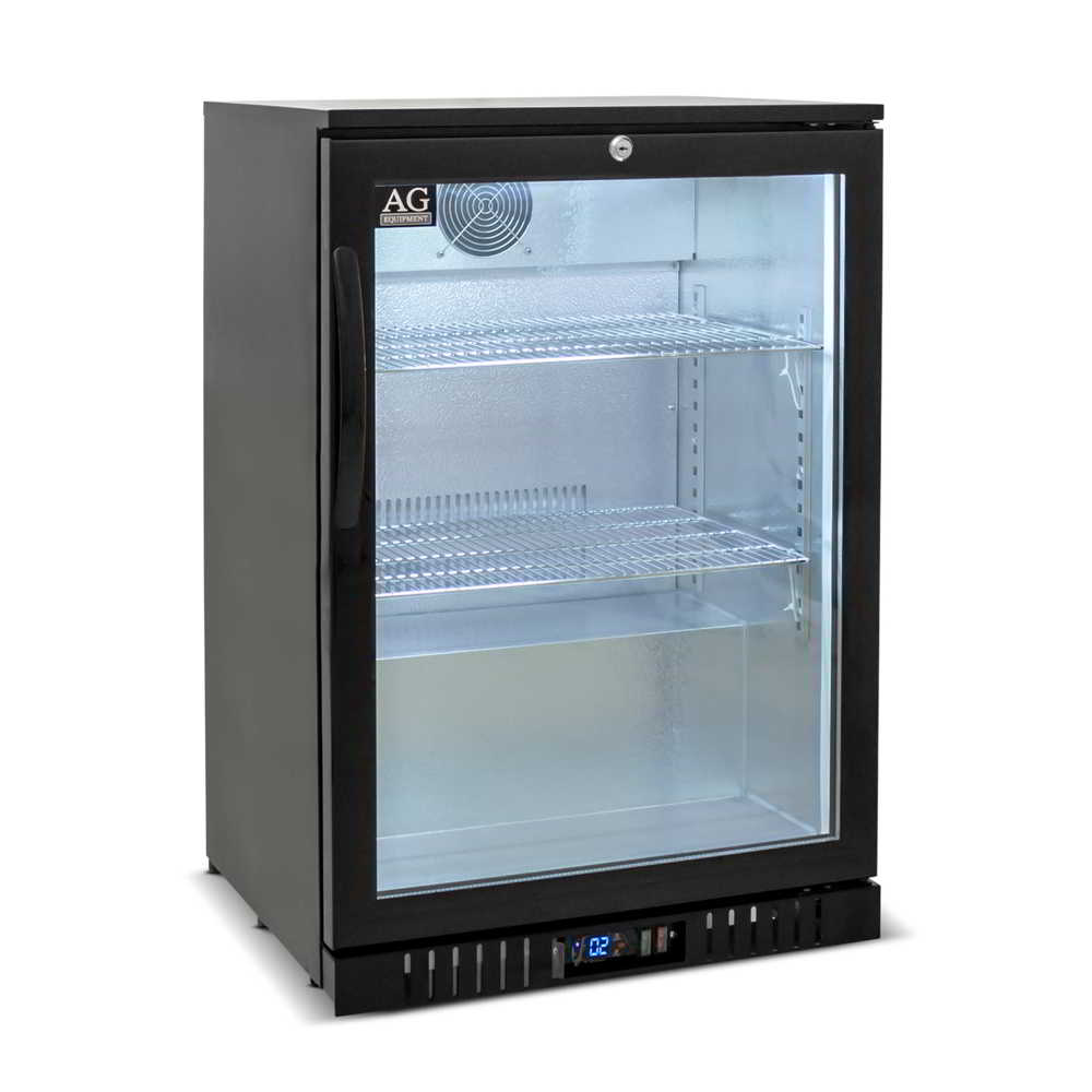 AG Single 1 Hinged Door Bar Fridge Black BEER1