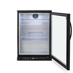 AG Single 1 Hinged Door Bar Fridge Black BEER1