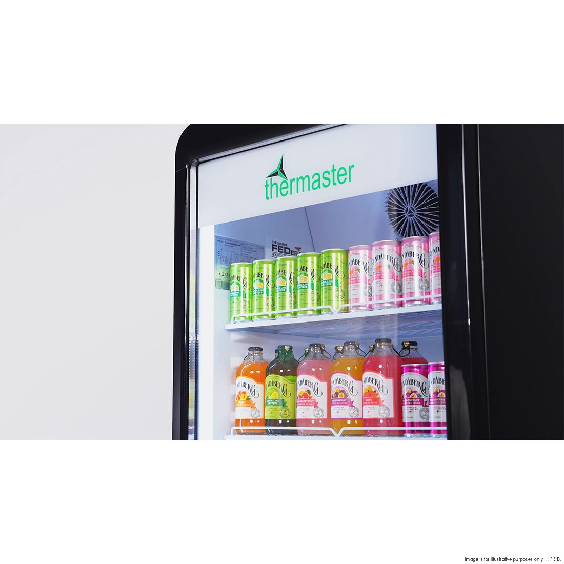 Thermaster Upright Glass Door Beverage Fridge - SDC-343B