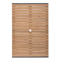 Bolero Acacia Wood and Steel Rectangular Table 1200mm