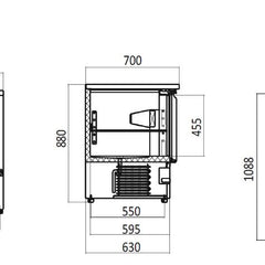 Atosa Two Doors Table Saladette ESL3801