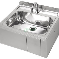 3Monkeez Hands Free Knee Operated Stainless Steel Basin Hand Wash Sink