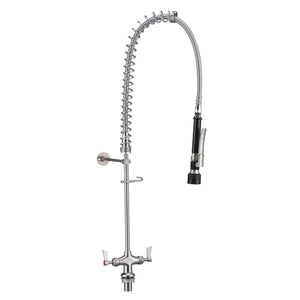 3Monkeez Stainless Steel Dual Hob Mount Pre Rinse Unit - Black Variable Trigger