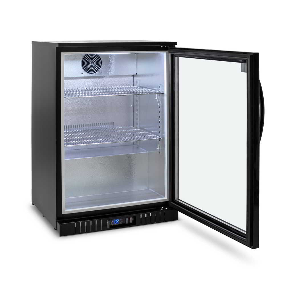 AG Single 1 Hinged Door Bar Fridge Black BEER1