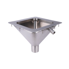3Monkeez Square to Conical Flushing Rim Sink - 350 - 304-Grade Stainless Steel - FRSS-DI350-304