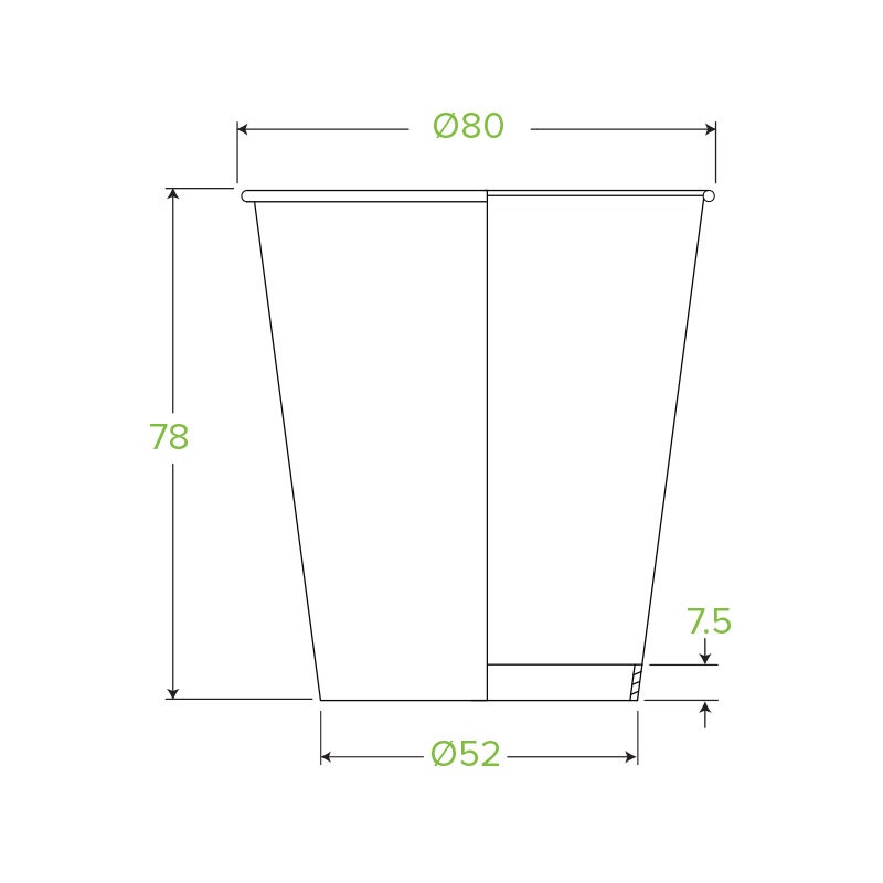 BioPak Single Wall Disposable Hot / Cold Takeaway Coffee Cups Art Series