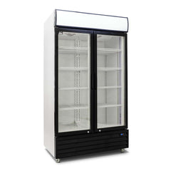 AG 1000L Double Door Upright Display Fridge - Glass Door
