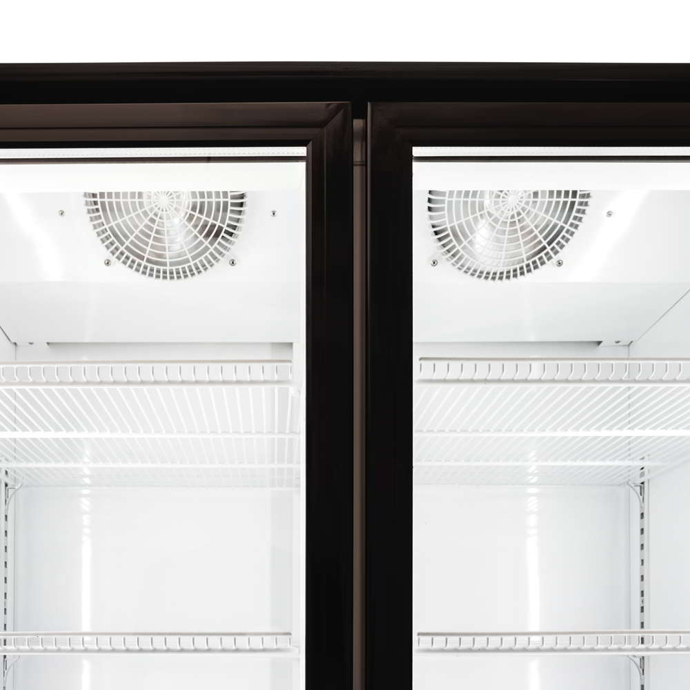 AG 1000L Double Door Upright Display Fridge - Glass Door