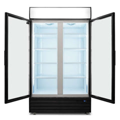 AG 1000L Double Door Upright Display Fridge - Glass Door