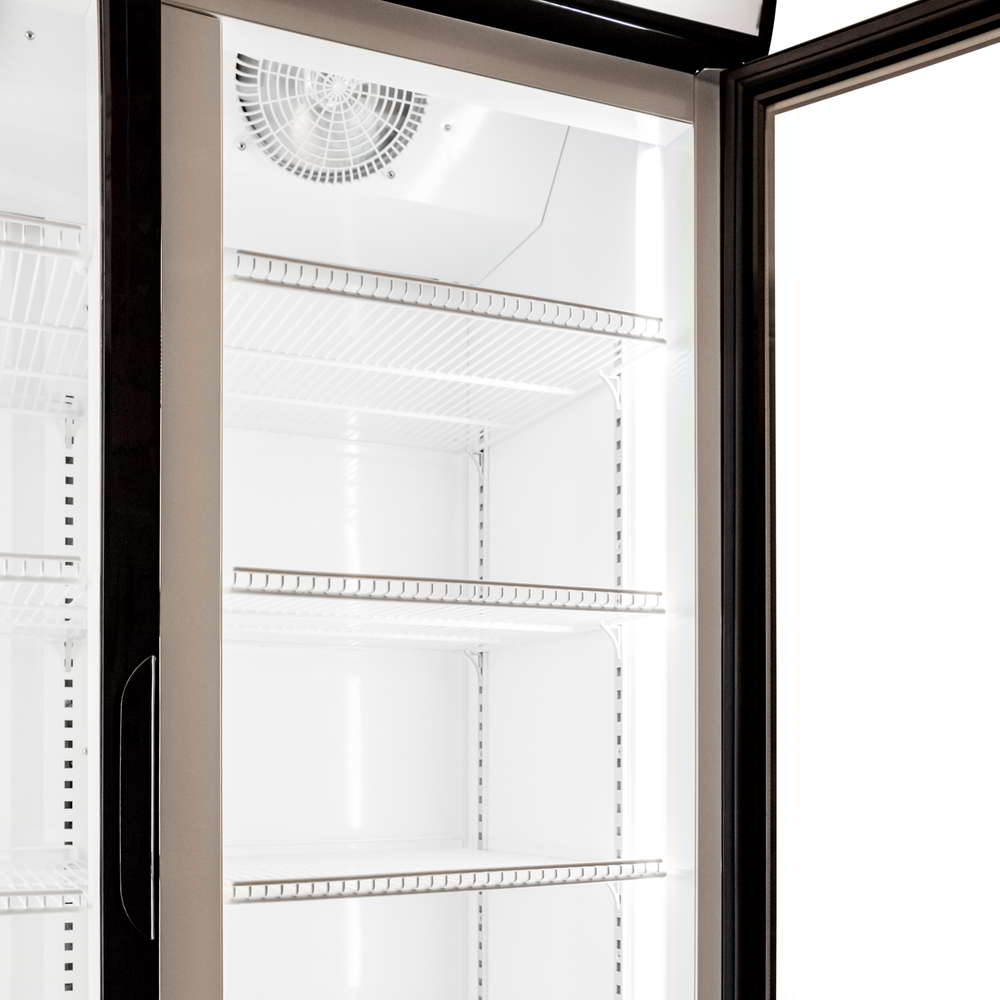 AG 1000L Double Door Upright Display Fridge - Glass Door