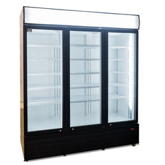 AG 1500L Triple Door Upright Display Fridge - Glass Door