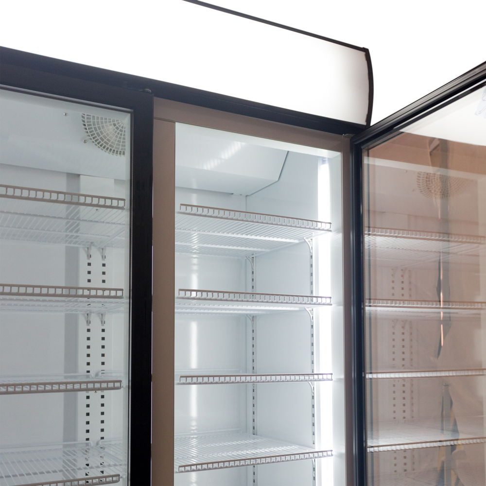 AG 1500L Triple Door Upright Display Fridge - Glass Door