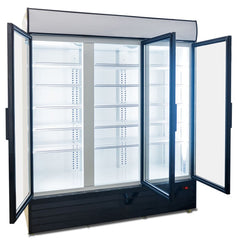 AG 1500L Triple Door Upright Display Fridge - Glass Door