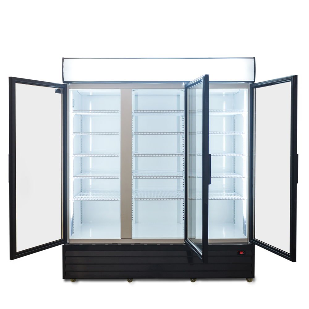 AG 1500L Triple Door Upright Display Fridge - Glass Door