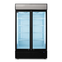 AG 800L Double Door Upright Display Fridge - Glass Door