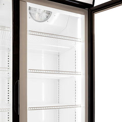 AG 800L Double Door Upright Display Fridge - Glass Door
