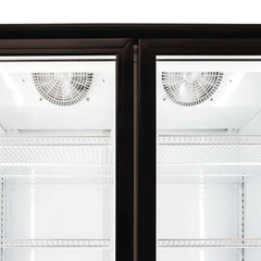 AG 800L Double Door Upright Display Fridge - Glass Door