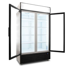 AG 800L Double Door Upright Display Fridge - Glass Door