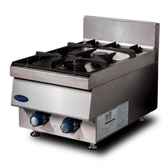 CookRite Countertop 2 Burner Gas Cooktop 650mm NG AT65G2B-C-NG