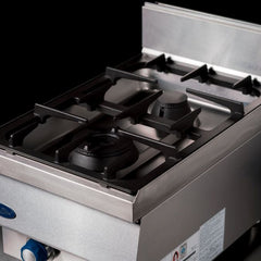 CookRite Countertop 2 Burner Gas Cooktop 650mm NG AT65G2B-C-NG