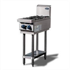 CookRite Freestanding Gas Cooktop 2 Burners Stove with Stand NG AT80G2B-F-NG