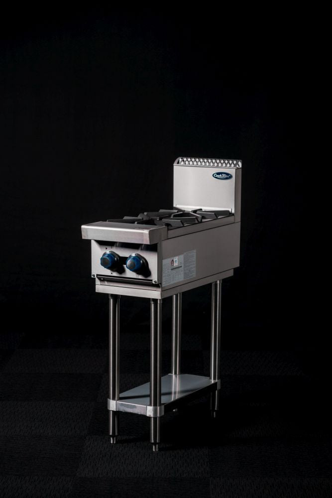 CookRite Freestanding  Gas Cooktop 2 Burners Stove with Stand LPG AT80G2B-F-LPG