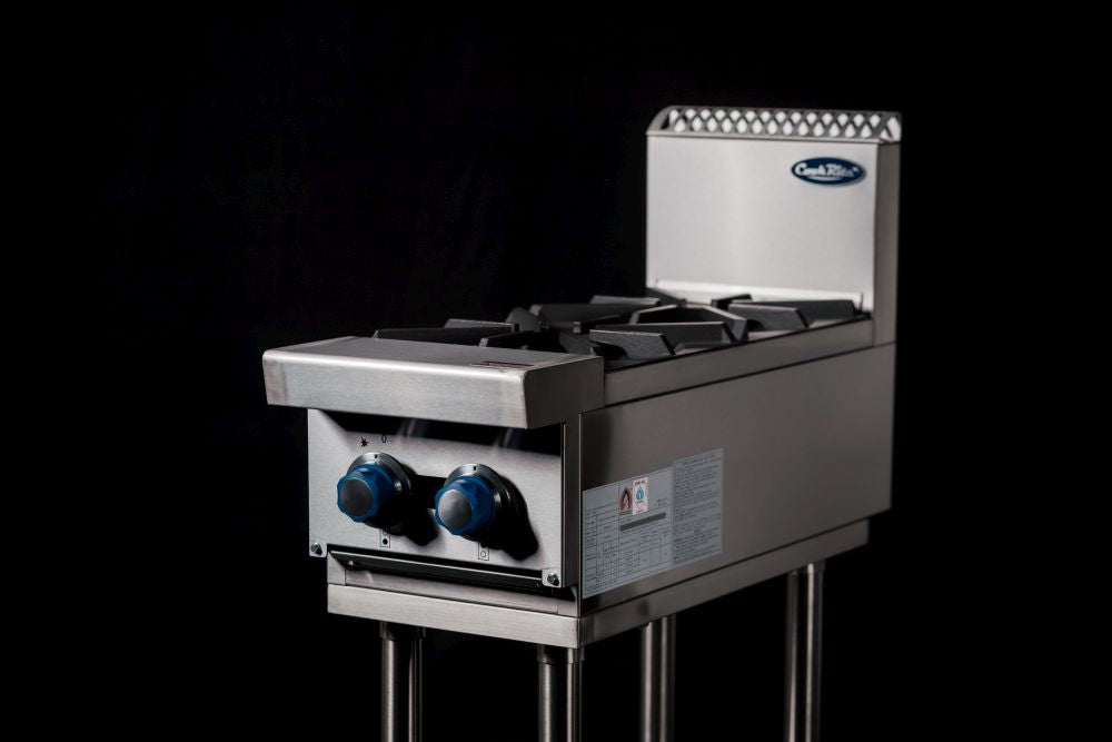 CookRite Freestanding  Gas Cooktop 2 Burners Stove with Stand LPG AT80G2B-F-LPG