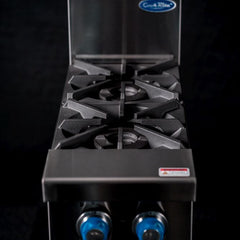 CookRite Freestanding Gas Cooktop 2 Burners Stove with Stand NG AT80G2B-F-NG
