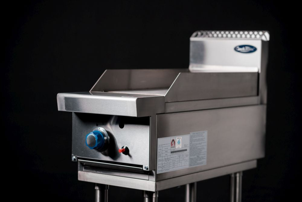 CookRite Freestanding Gas Griddle 300mm Hotplate with Stand LPG AT80G3G-F-LPG