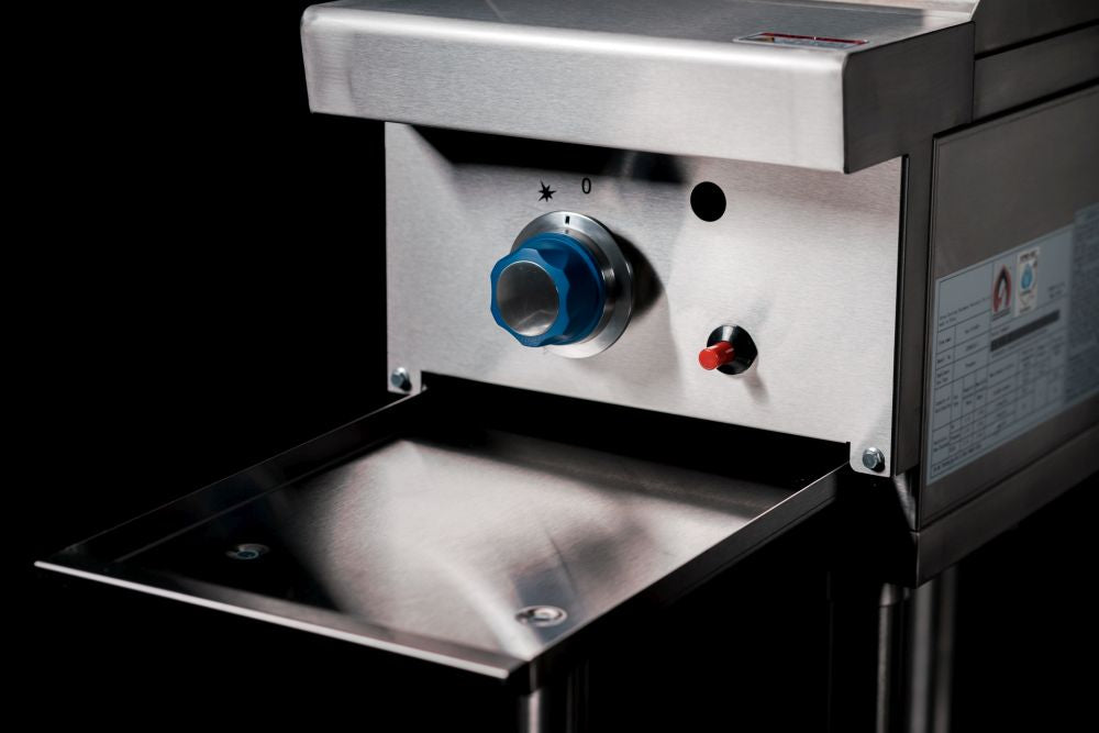 CookRite Freestanding Gas Griddle 300mm Hotplate with Stand LPG AT80G3G-F-LPG