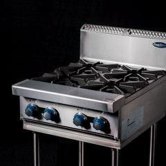CookRite Freestanding Gas Cooktop 4 Burners Stove with Stand NG AT80G4B-F-NG