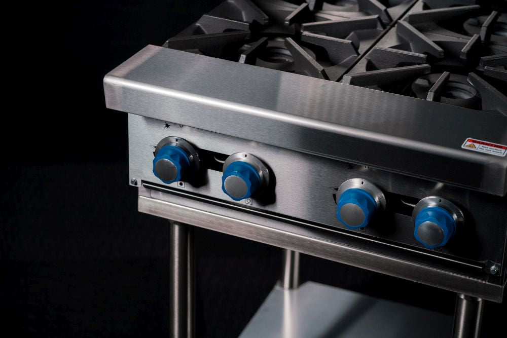 CookRite Freestanding Gas Cooktop 4 Burners Stove with Stand LPG AT80G4B-F-LPG