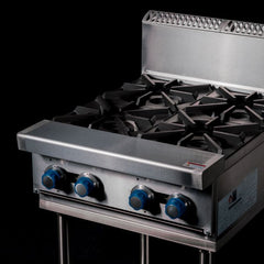 CookRite Freestanding Gas Cooktop 4 Burners Stove with Stand NG AT80G4B-F-NG
