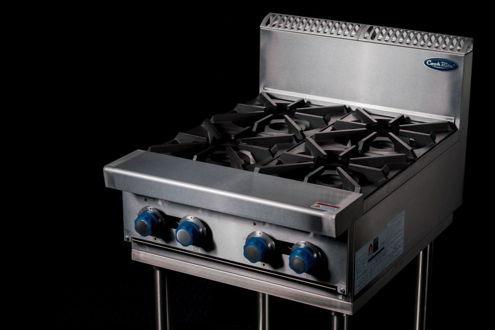 CookRite Freestanding Gas Cooktop 4 Burners Stove with Stand NG AT80G4B-F-NG