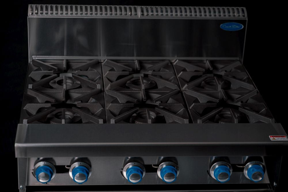 CookRite Freestanding Gas Cooktop 6 Burners Stove with Stand LPG AT80G6B-F-LPG