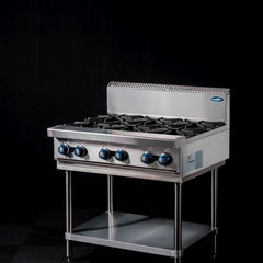 CookRite Freestanding Gas Cooktop 6 Burners Stove with Stand LPG AT80G6B-F-LPG