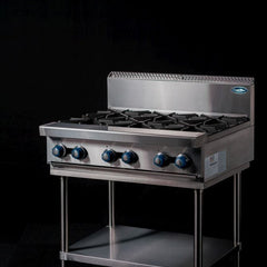 CookRite Freestanding Gas Cooktop 6 Burners Stove with Stand NG AT80G6B-F-NG
